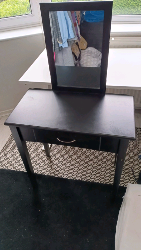 Dressing Table Solid wood black