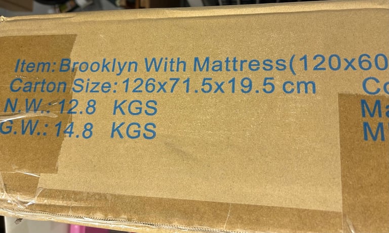 As New Brooklyn white cot includes mattress. 