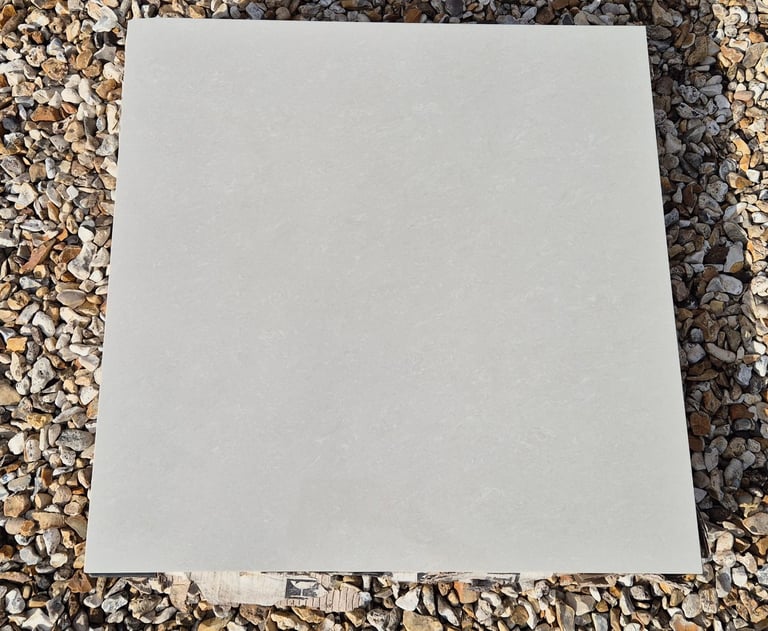 9 Natural Stone Effect Ceramic Floor Wall Tiles Ivory Grey 3 Square Metres 60 x 60cm