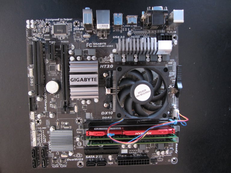 Gigabyte 78LMTUSB 3 Motherboard complete with 16GB RAM and AMD FX 6300