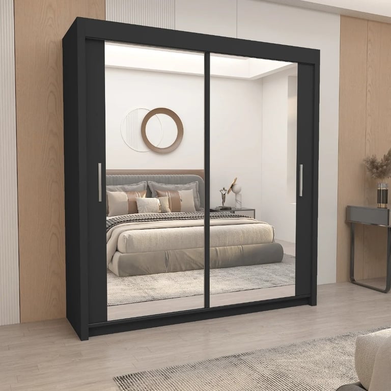 SALE ON Brand New 3/2 Doors Sliding Wardrobe Matte Finish with Mirrors in 6 diff Sizes