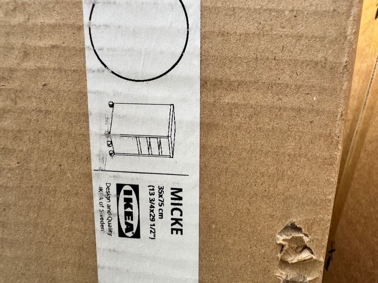 image for IKEA MICKE Drawer Unit with Drop-File Storage 