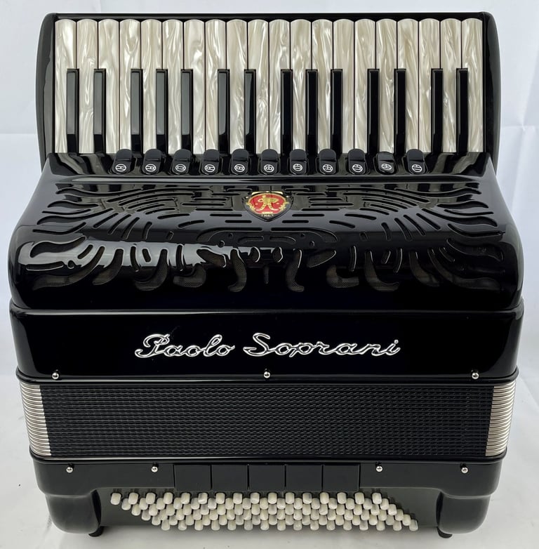 image for New Paolo Soprani Super Cassotto Musette - 34 Keys / 96 Bass Piano Accordion