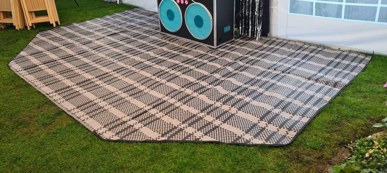 DJ disco booth and mixer deck