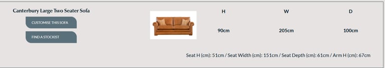 Parker Knoll Canterbury Large Leather Two Seater Sofa