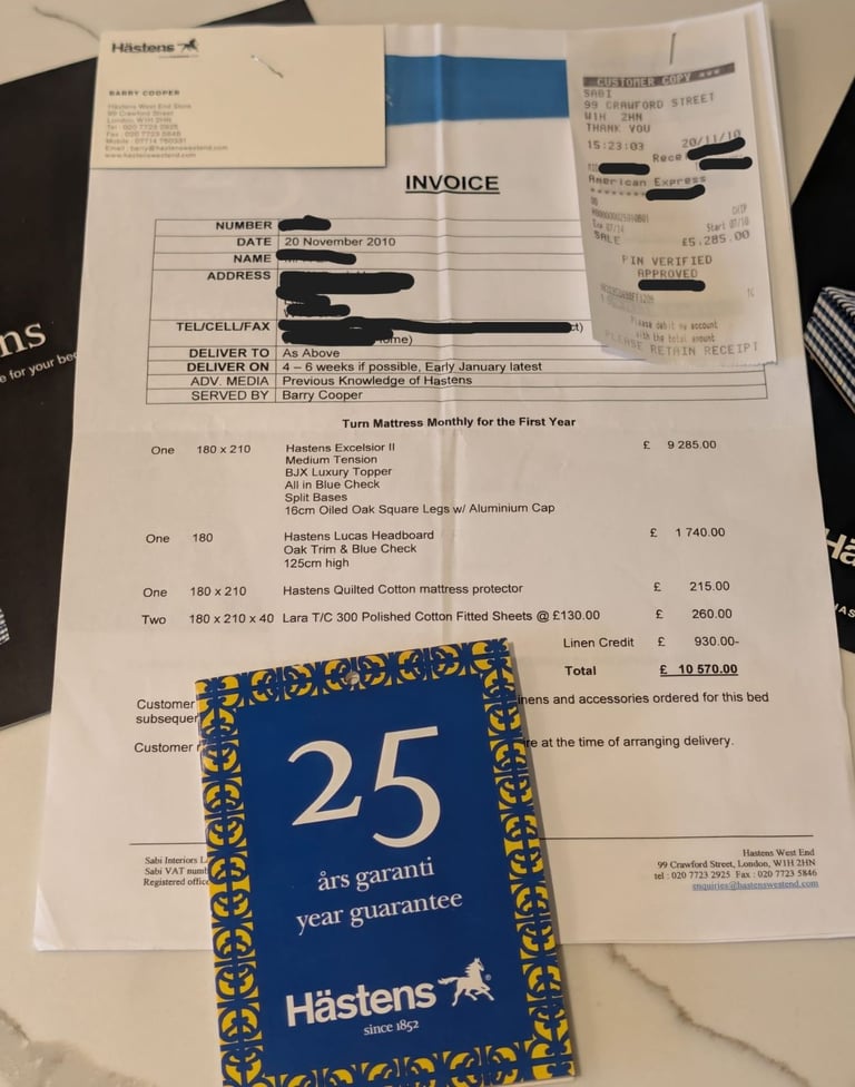 Hästens Excelsior II Super King Bed + Lucas Oak Headboard, 2010 Sweden – £10K RR