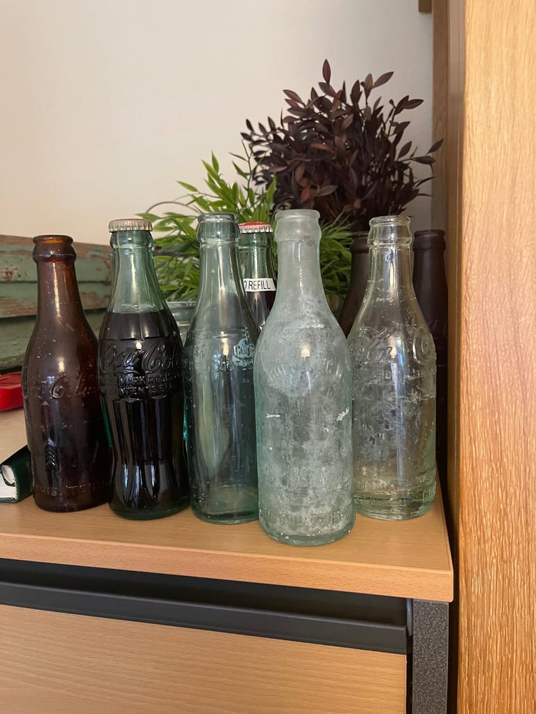 image for 9 x COLLECTABLE OLD COKE BOTTLES