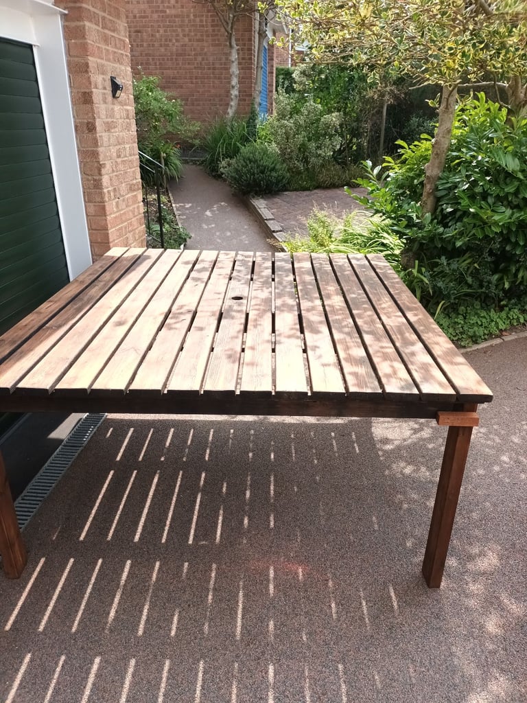Wooden garden Patio Table, Sits 8 Adults by Charles Taylor
