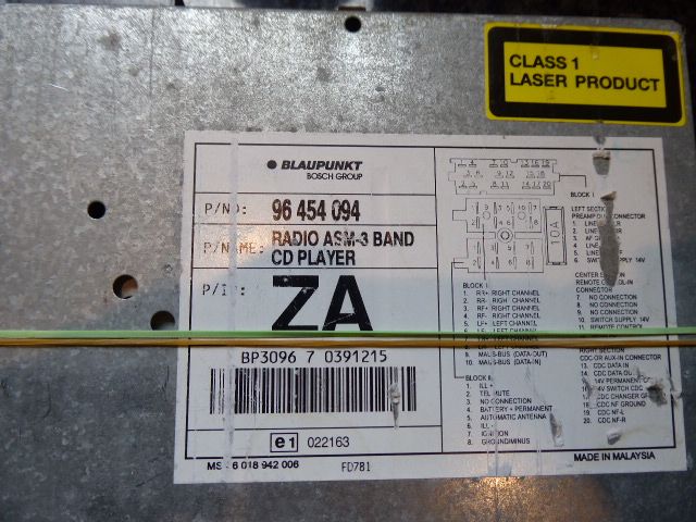 BLAUPUNKT Car Radio/Cd
