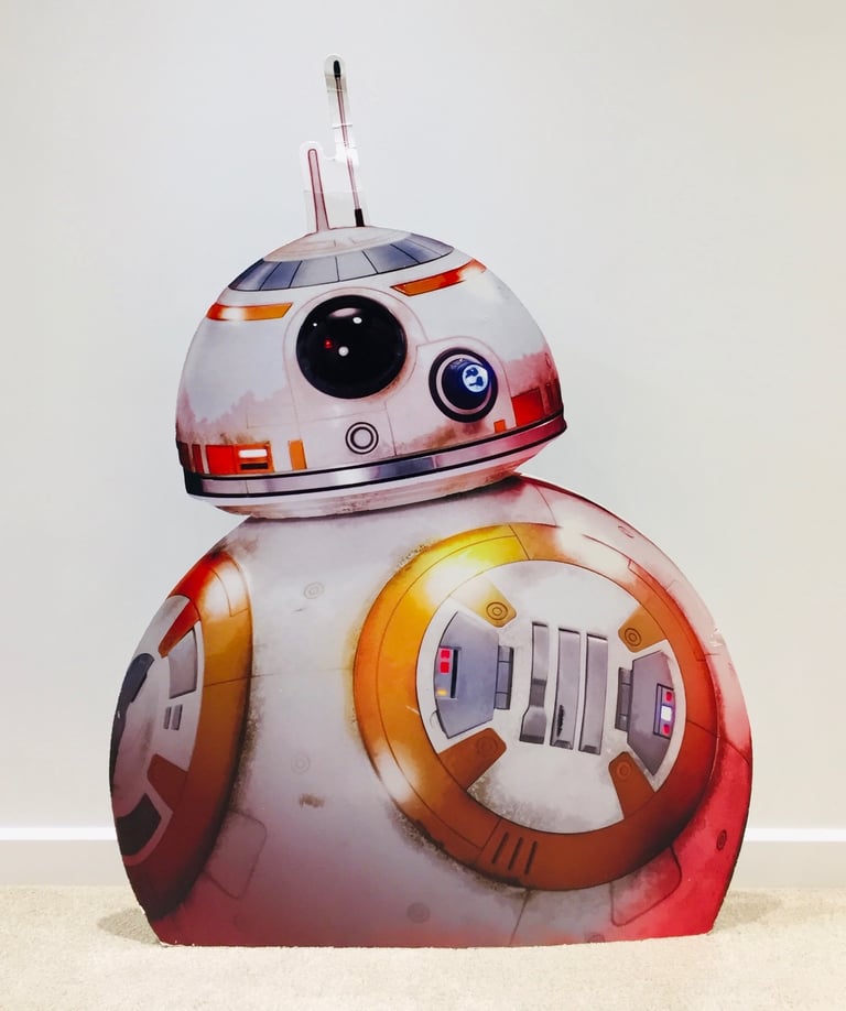image for STAR WARS THE FORCE AWAKENS BB-8 DROID CARDBOARD LIFE SIZE POS STANDEE SHOP DISPLAY PARTY £5