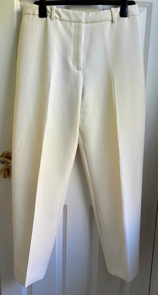 image for M&S ladies wide leg trousers Size 14R Ecru
