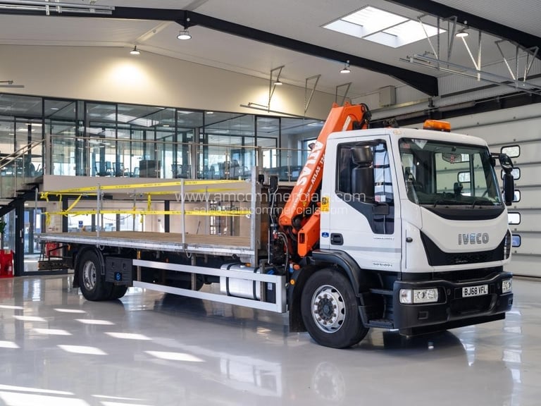 2018 (68) IVECO EUROCARGO 180 4X2 CRANE MOUNTED FLATBED