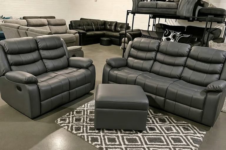 image for  Leather Roma Recliner Sofa – 3+2 Seater | Luxury Comfort & Style **