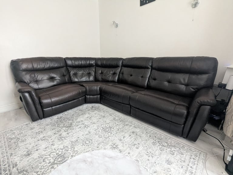 Leather Corner Sofa + 2 seater