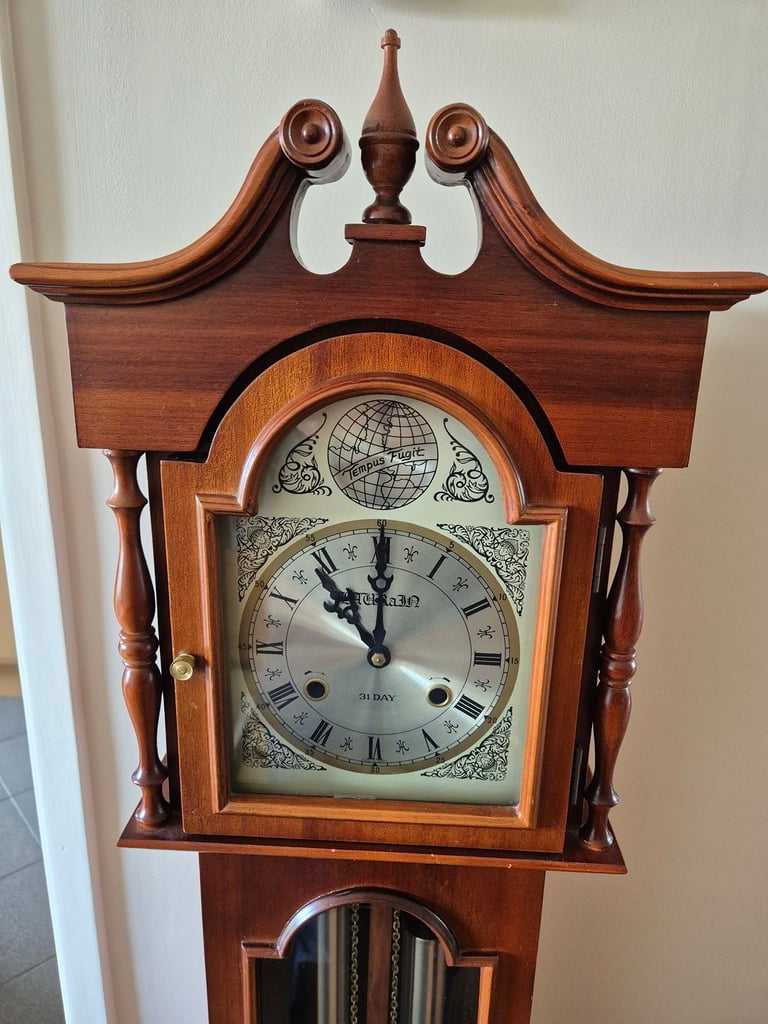 image for Tempus Fugit 31 Day Grandmother Laurain Clock, 142cm tall, clock strikes on the hour and every half