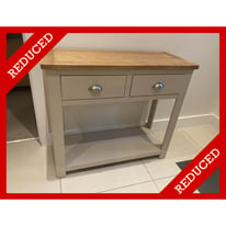 Cream Oak Top Console Table Putty Side Dresser Sideboard Unit Hall Lounge Dining Room RRP £250