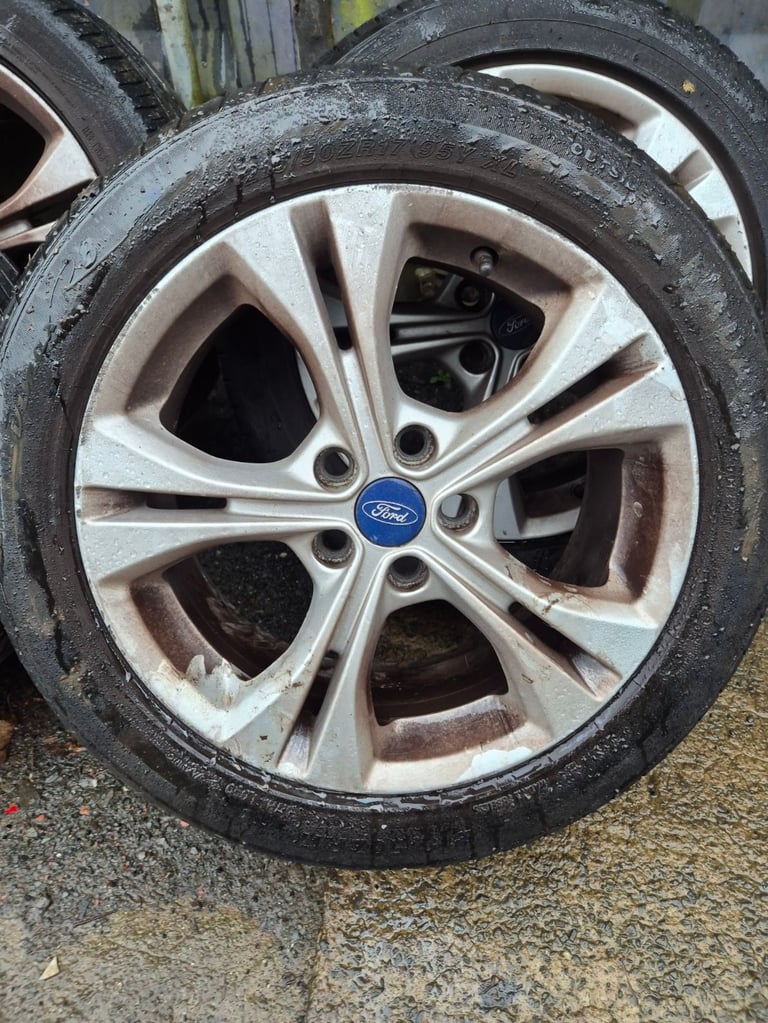 2012 FORD S-MAX, MONDEO, C-MAX, FOCUS ETC ALLOYS 215X55XR17 TYRES, 5 STUD