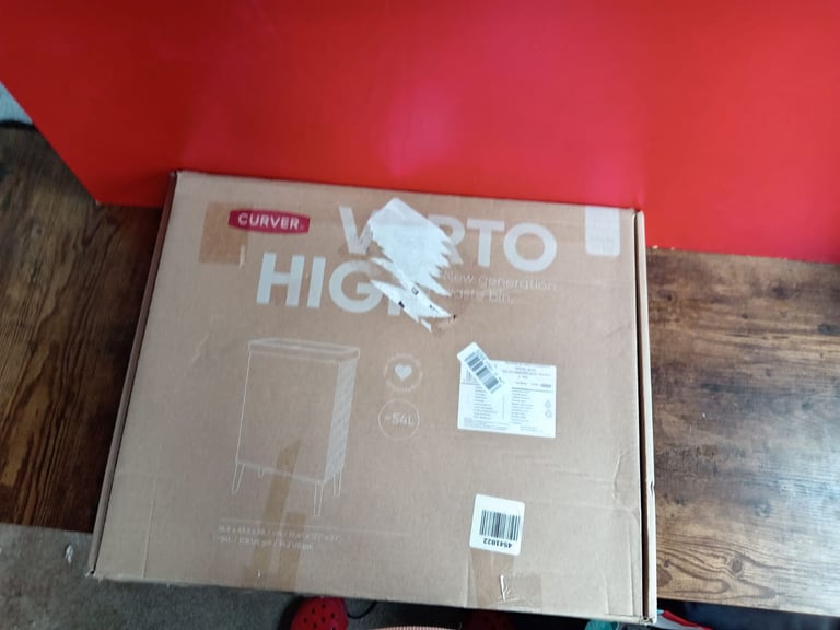 CURVER Verto 54L High Waste Bin Pearl Grey