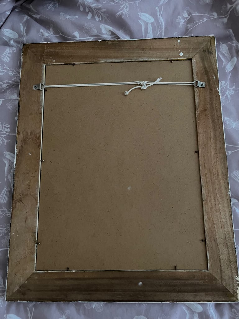 White wooden mirror