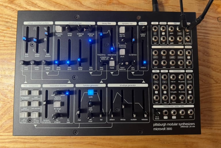 Pittsburgh Modular Microvolt 3900 semi modular synthesizer