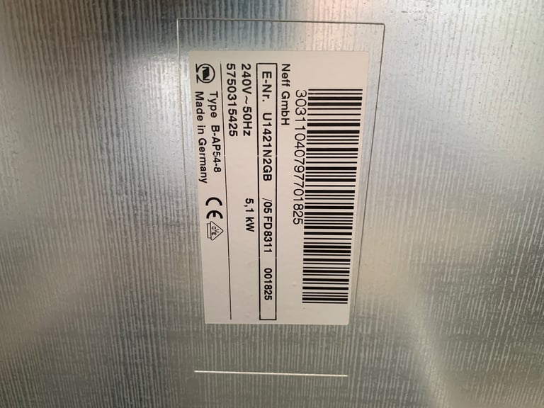 NEFF integrated double oven. 