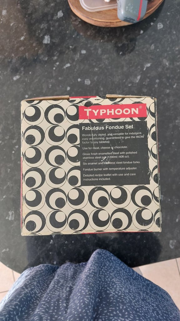 Vintage Typhoon Fondue Set in original box