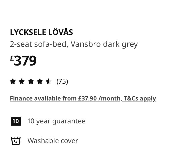 IKEA Sofa bed - LYCKSELE LÖVÅS - IKEA