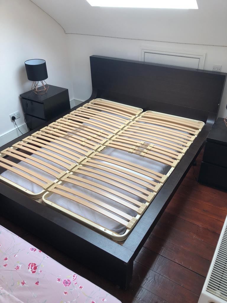 King size bed frame and mattress
