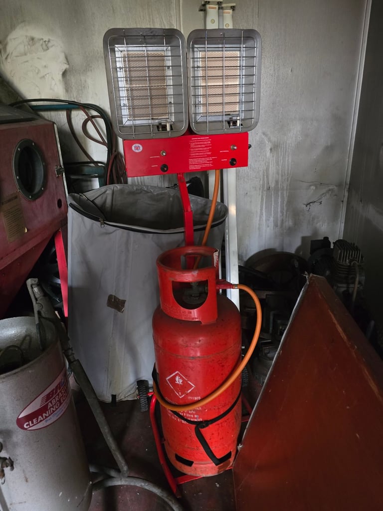 image for Propane Industrial  Double Heater with Empty 19kg Cylinder