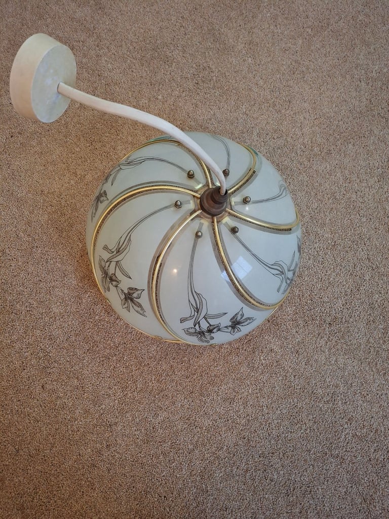 Original 1930s glass pendant lampshade