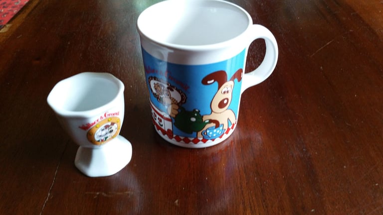 image for Rare Vintage 1989 Wallace and Gromit Mug and Eggcup 