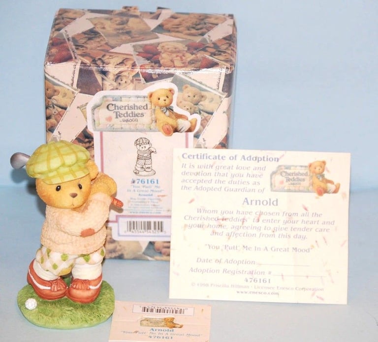 image for Cherished Teddies Bear Arnold The Golfer Boxed with Certificate