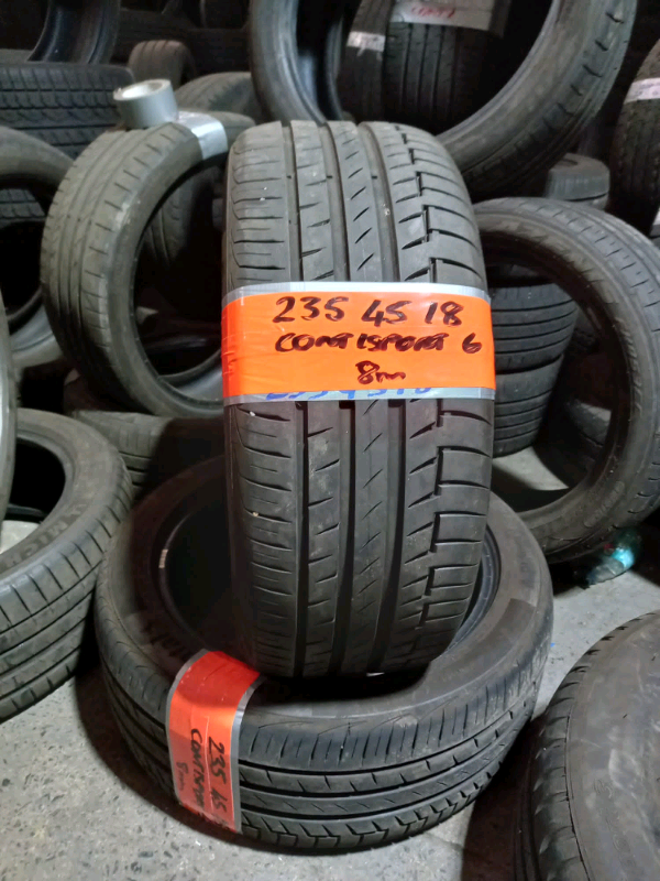 235 45 18s conti contact 6 7mm tread free fit&bal open 7 day
