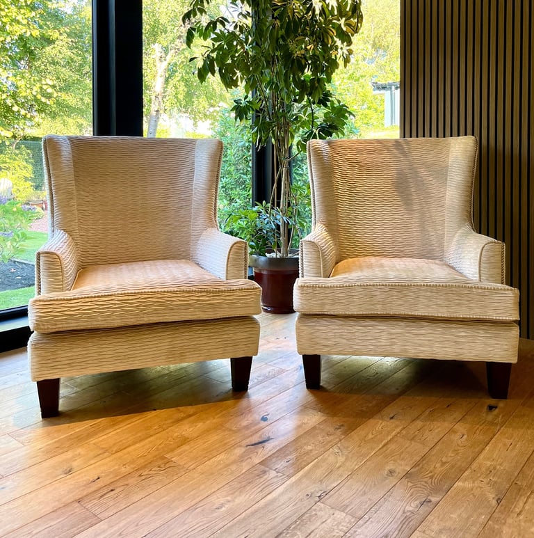 Pair of 2 Luxury Bespoke Designer Armchairs (Open to Offers)