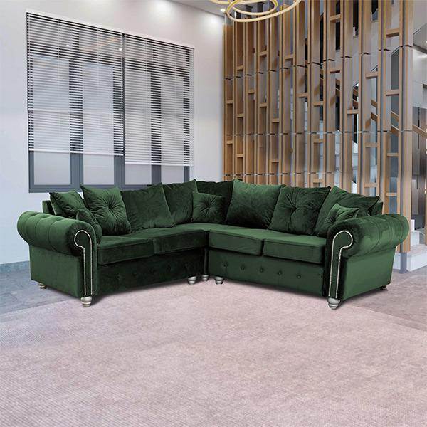image for 🌹❤Luxuries brand new 3 seater corner sofa 2 seater ashwin velvet sofa