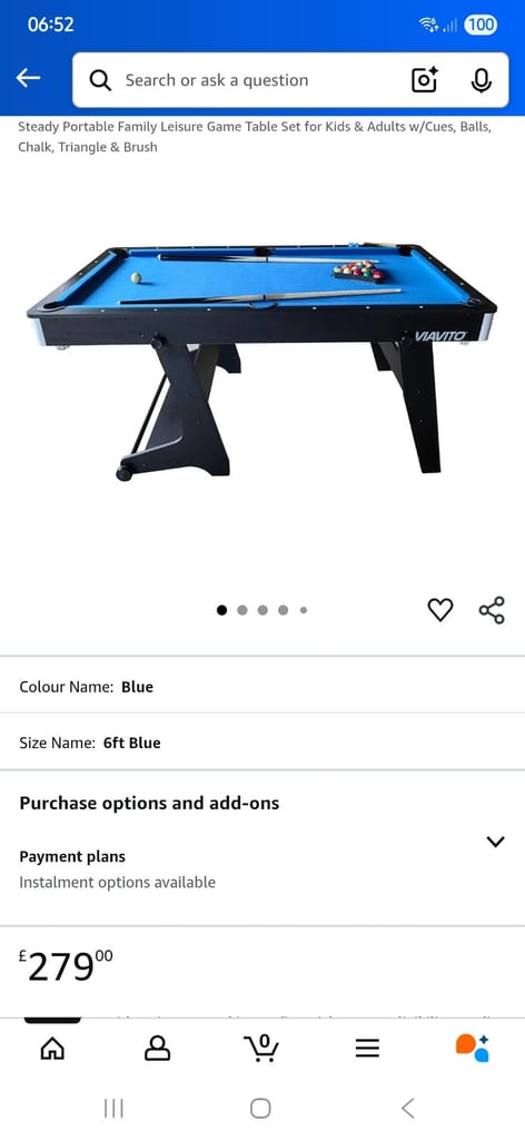 image for **6ft American style solid pool table