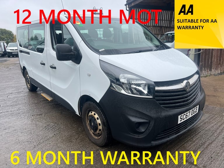 2018 Vauxhall Vivaro 2900 1.6CDTI 95PS ecoFLEX H1 Combi 9 Seat MPV Diesel Manual