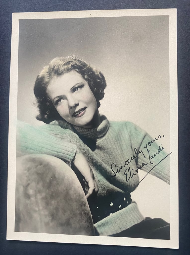 image for Rare Elissa Landi Original Coloured Autographed Studio Portrait 