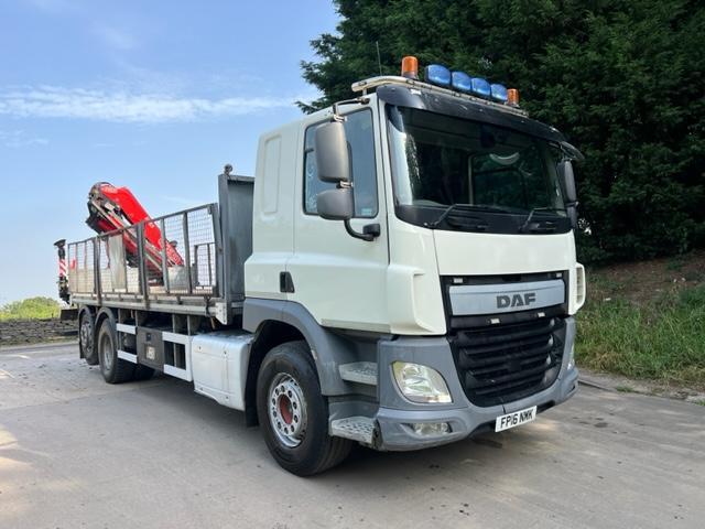 2016 16 DAF CF 400 Euro 6 6x2 sleeper cab 21ft6 dropside FASSI F155 remote crane