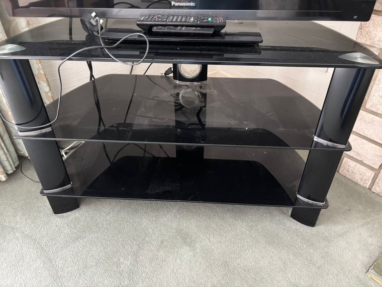image for FREE TV stand black glass