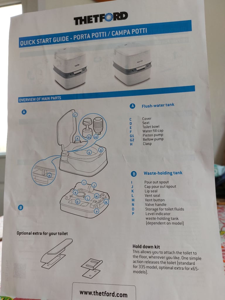 Thetford Porta Potti 165 with chemicals 