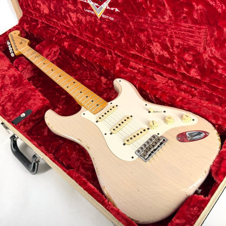 image for 2015 Fender Custom Shop Limited Edition ‘55 Stratocaster Relic – Dirty White Blonde