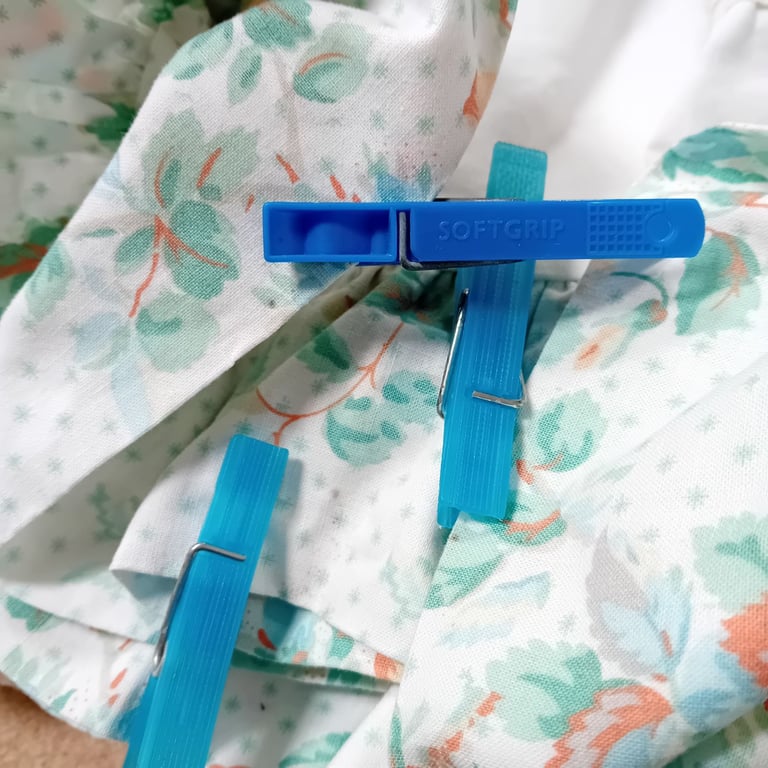 Vintage Laura Ashley 6.5m Louise floral curtains, Pelmet & tie backs