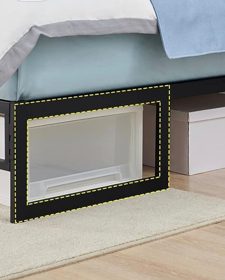 Double Bed Frame Base 31.5cm Metal Platform Mattress Foundation. RRP £65