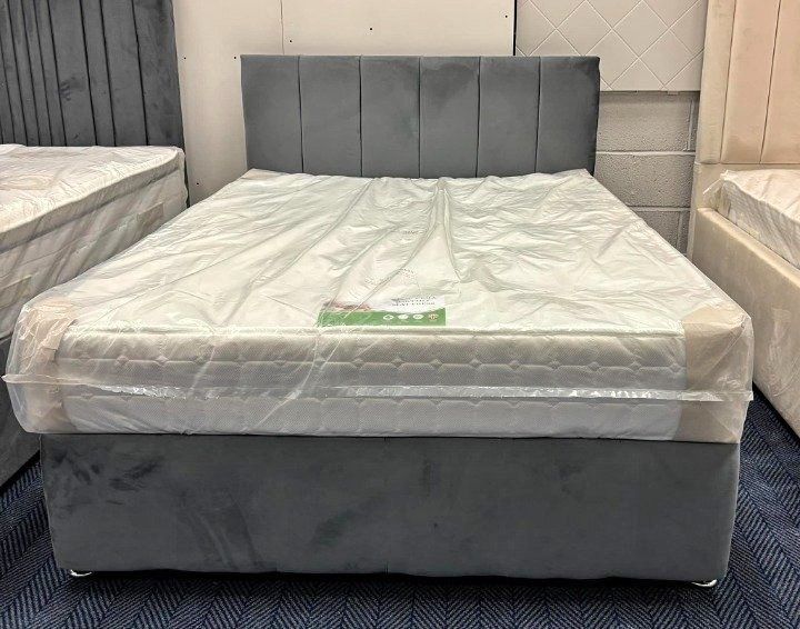 4FT6 DIVAN DOUBLE SIZE BED WITH MATRESS | 5FT DIVAN KING SIZE BED | NEW \ COD 