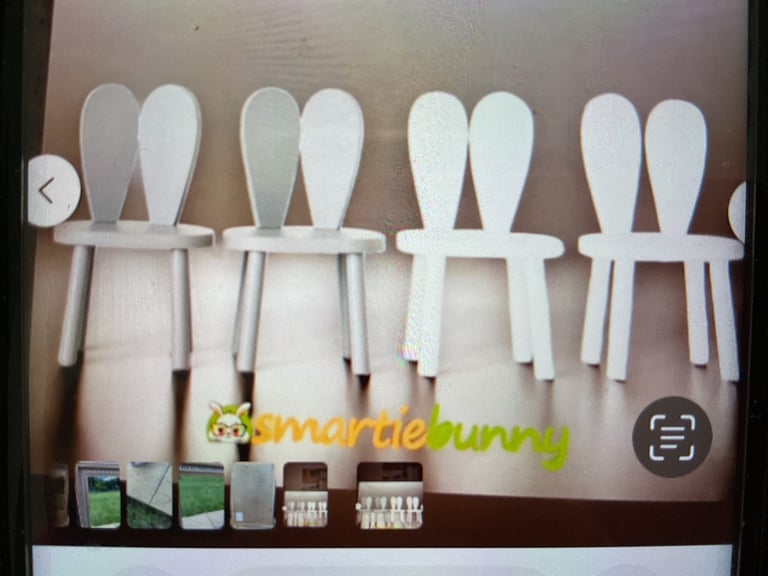 4 As New Sturdy Kids Rabbit Ears Chairs