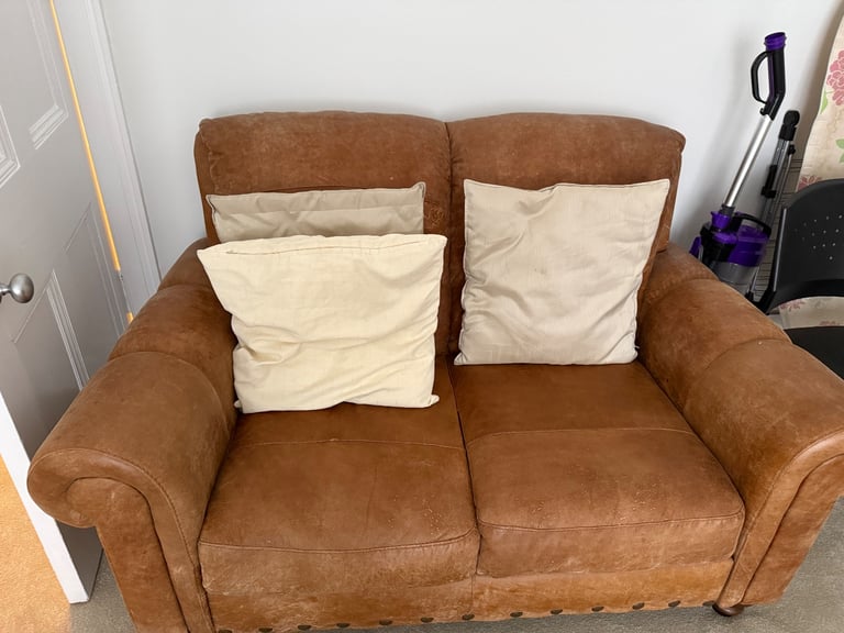 Sofa and metal frame bed