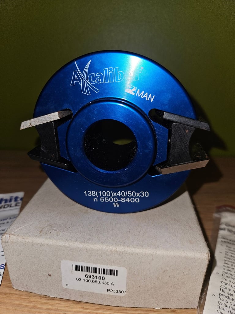 New Whitehill spindle moulder cutter block head Aluminium 100MM 30MM BORE Axminster No 693100