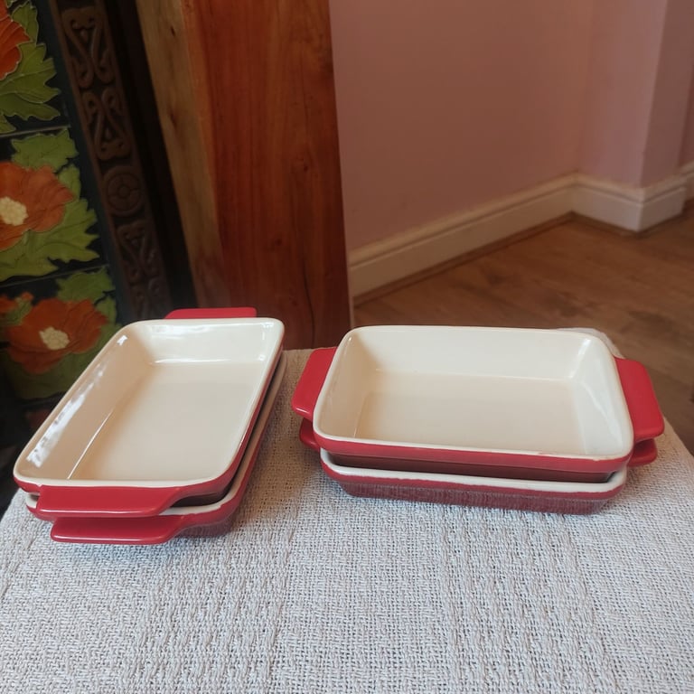 Four Red Swiss Kuhn Rikon Tapas Dishes 