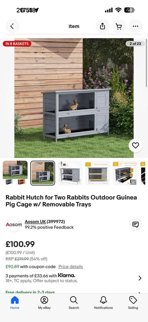 image for Double rabbit hutch brand new in box 